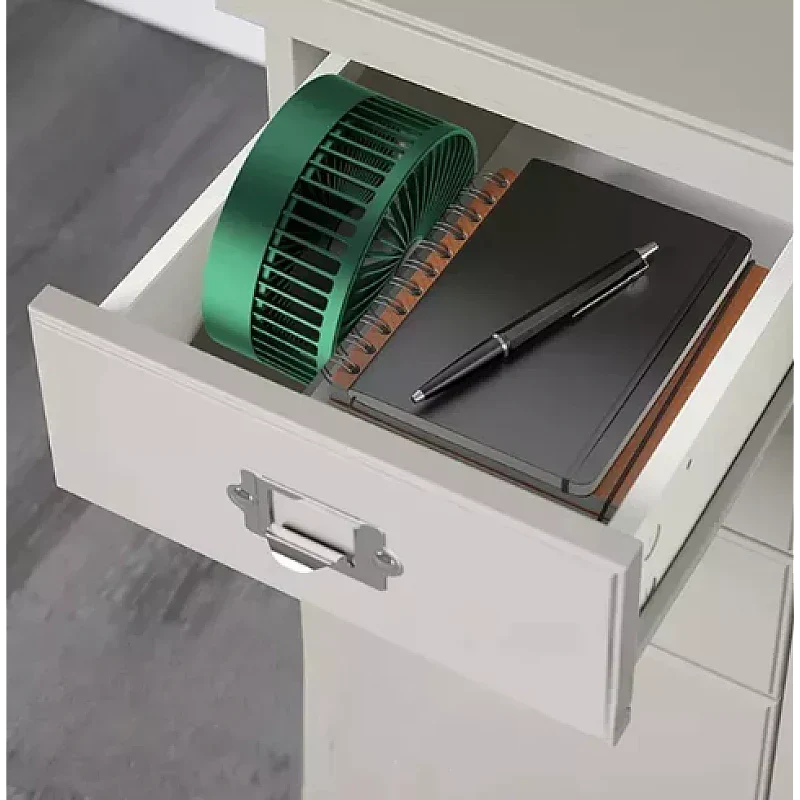 Ventilator portabil de masa cu incarcare prin USB cu 3 Trepte de viteza Alb